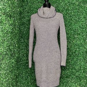 H&M Stripe Cowl Neck Sweater Dress